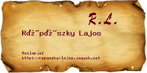 Répászky Lajos névjegykártya